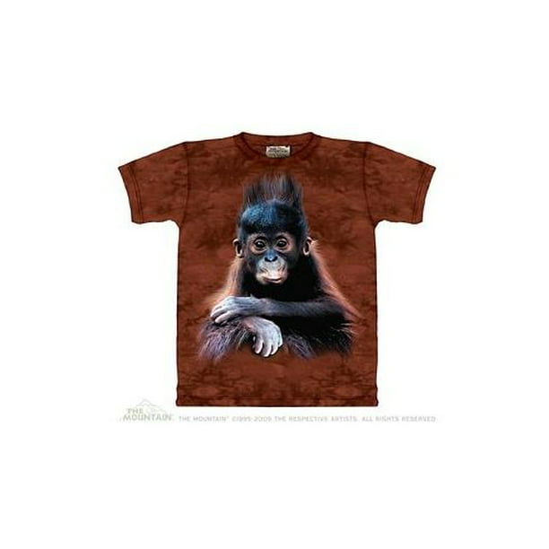 Big Face Baby Orangutan Kids T-Shirt from The Mountain Monkey Childs Sizes NEW